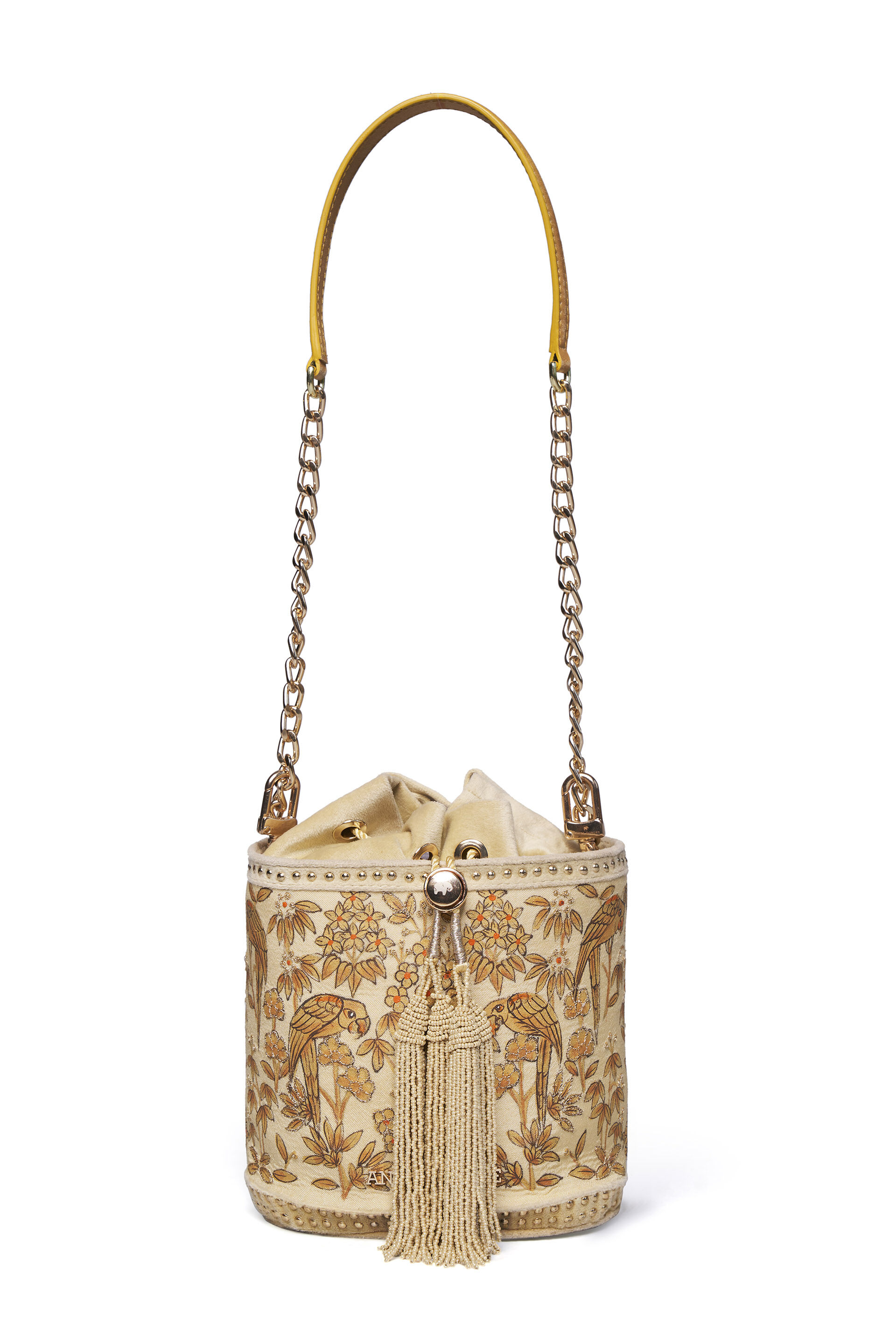 Pichhwai Bucket Bag - Canary Gold, Gold, image 7